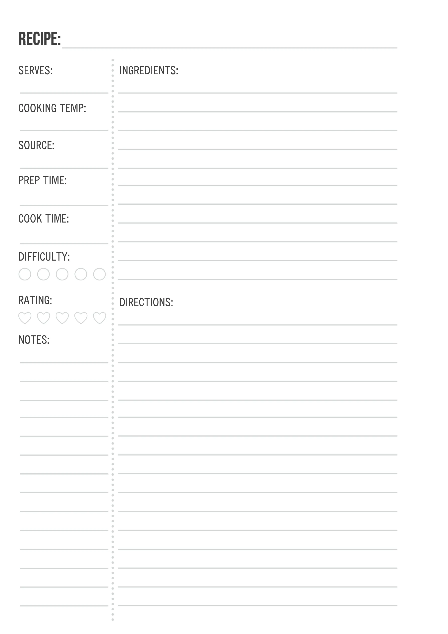 A5 Planner Recipe Planner Inserts - Image 3