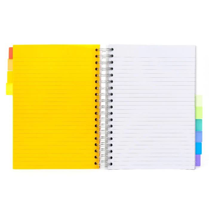 B5 White Subject Notebook with 10 Colorful Dividers - Image 3