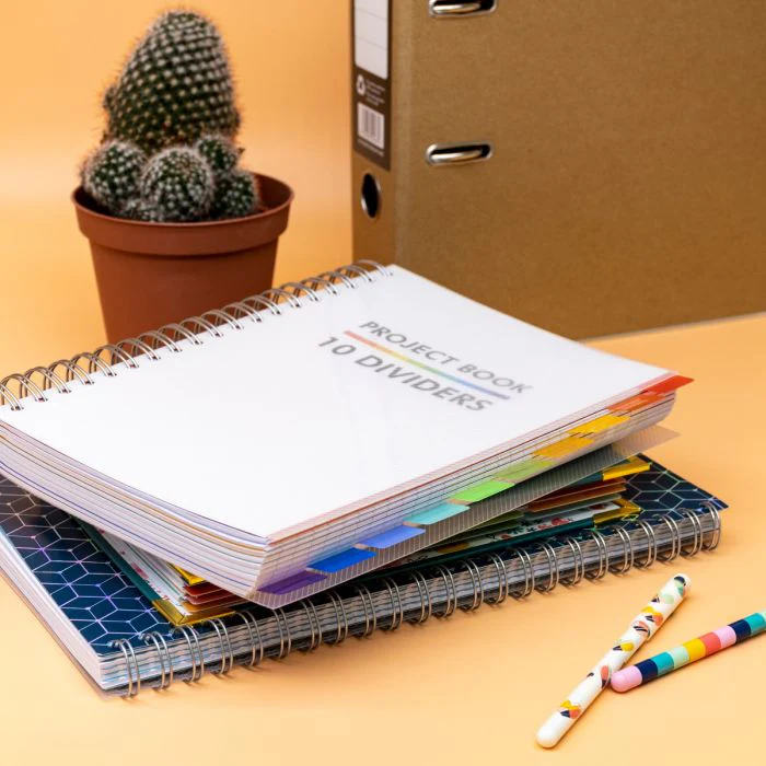 B5 White Subject Notebook with 10 Colorful Dividers - Image 5