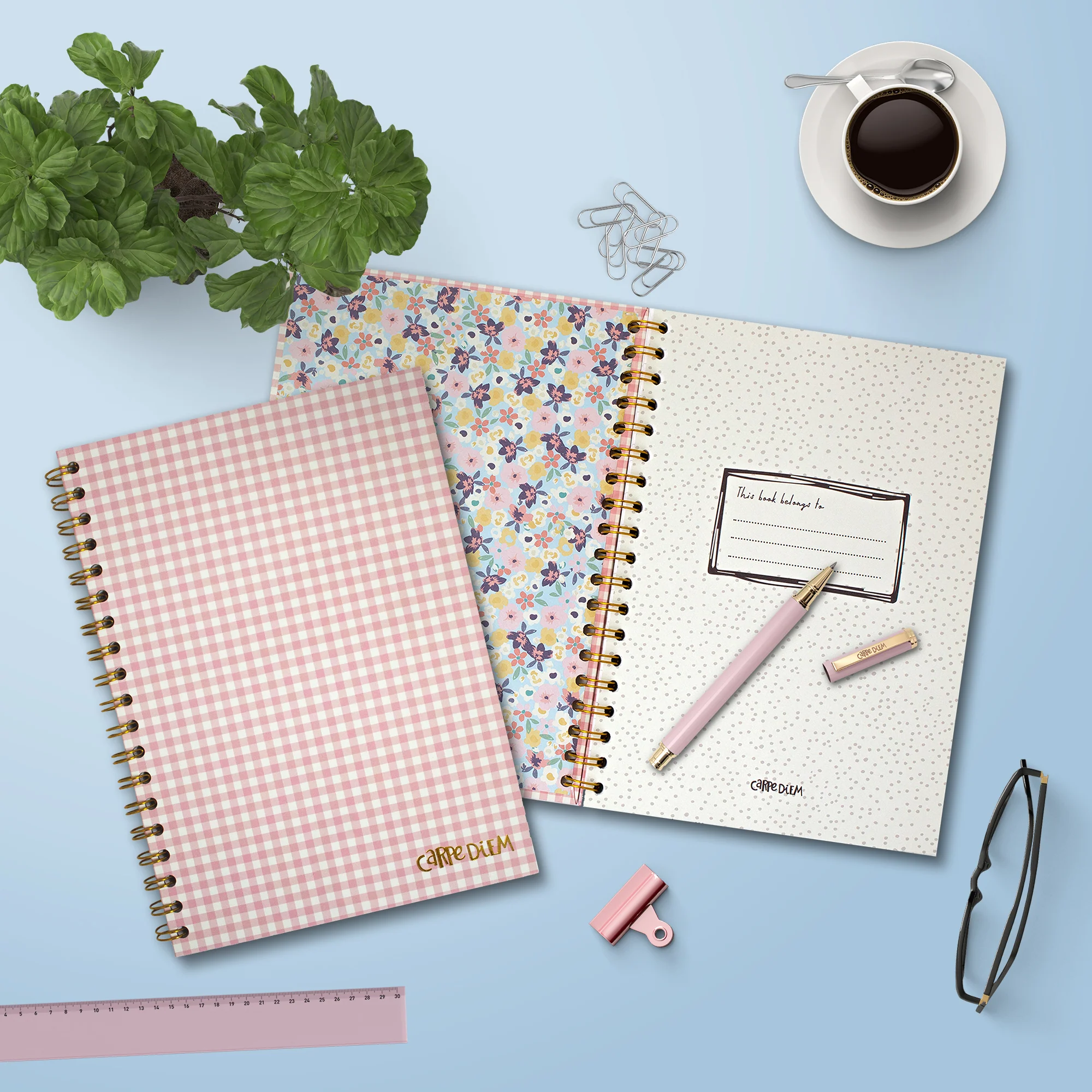 Ballerina Pink Check B5 Hardcover Notebook - Image 7