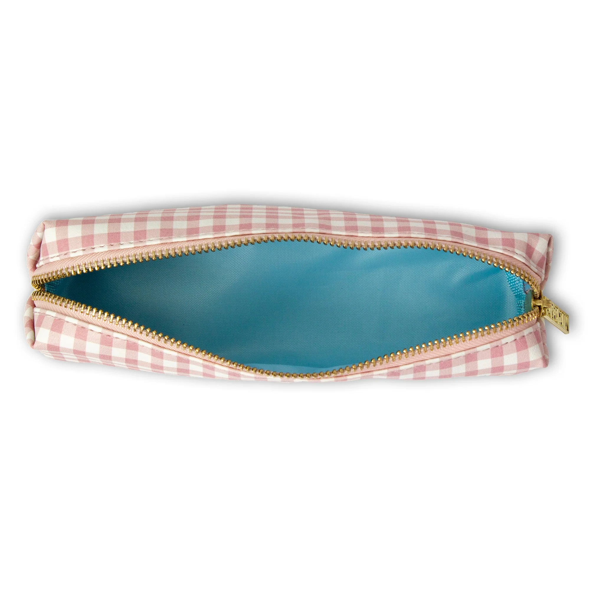 Ballerina Pink Check 8" Slim Pencil Case/Pouch - Image 3