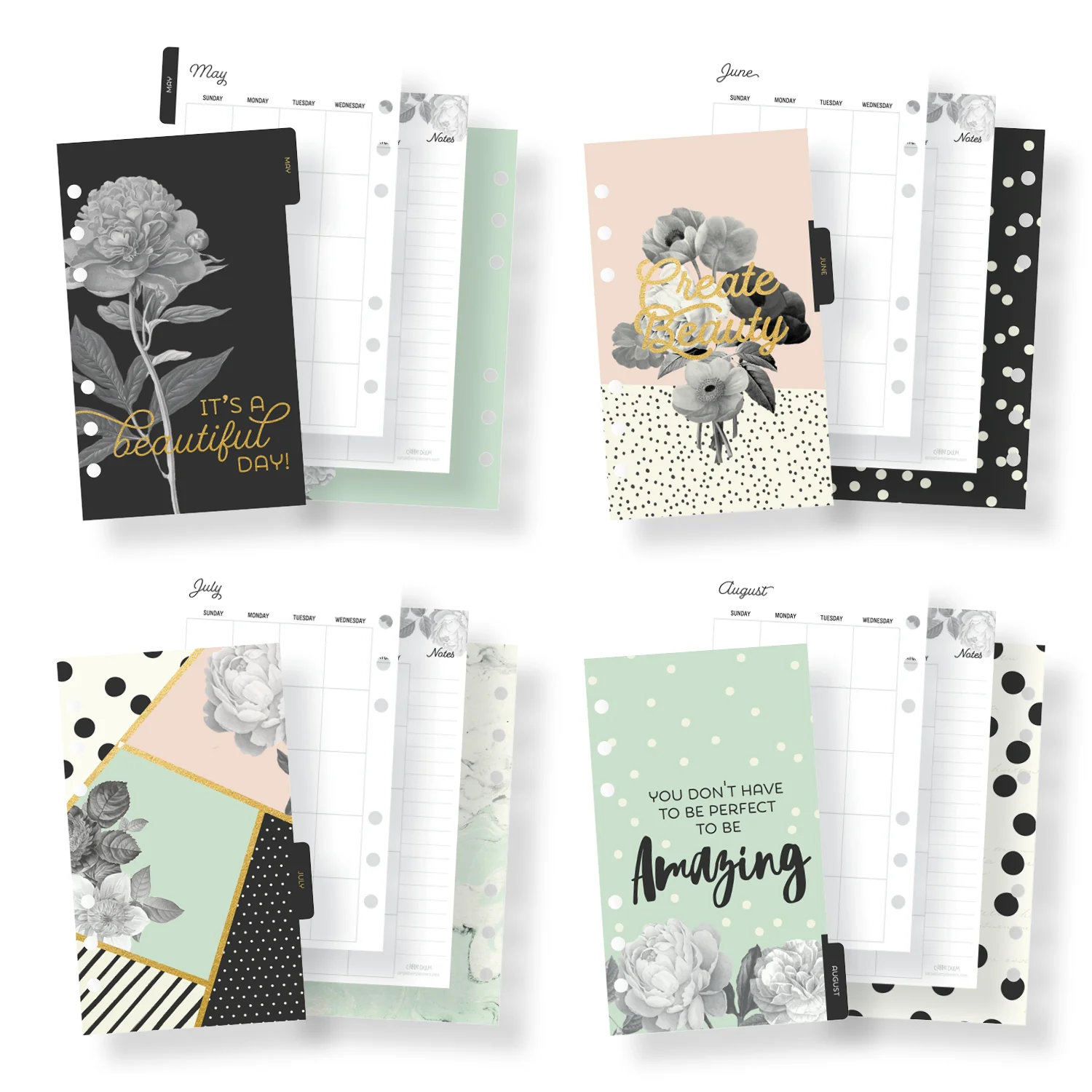 Personal Planner Beautiful Monthly Inserts - Image 3