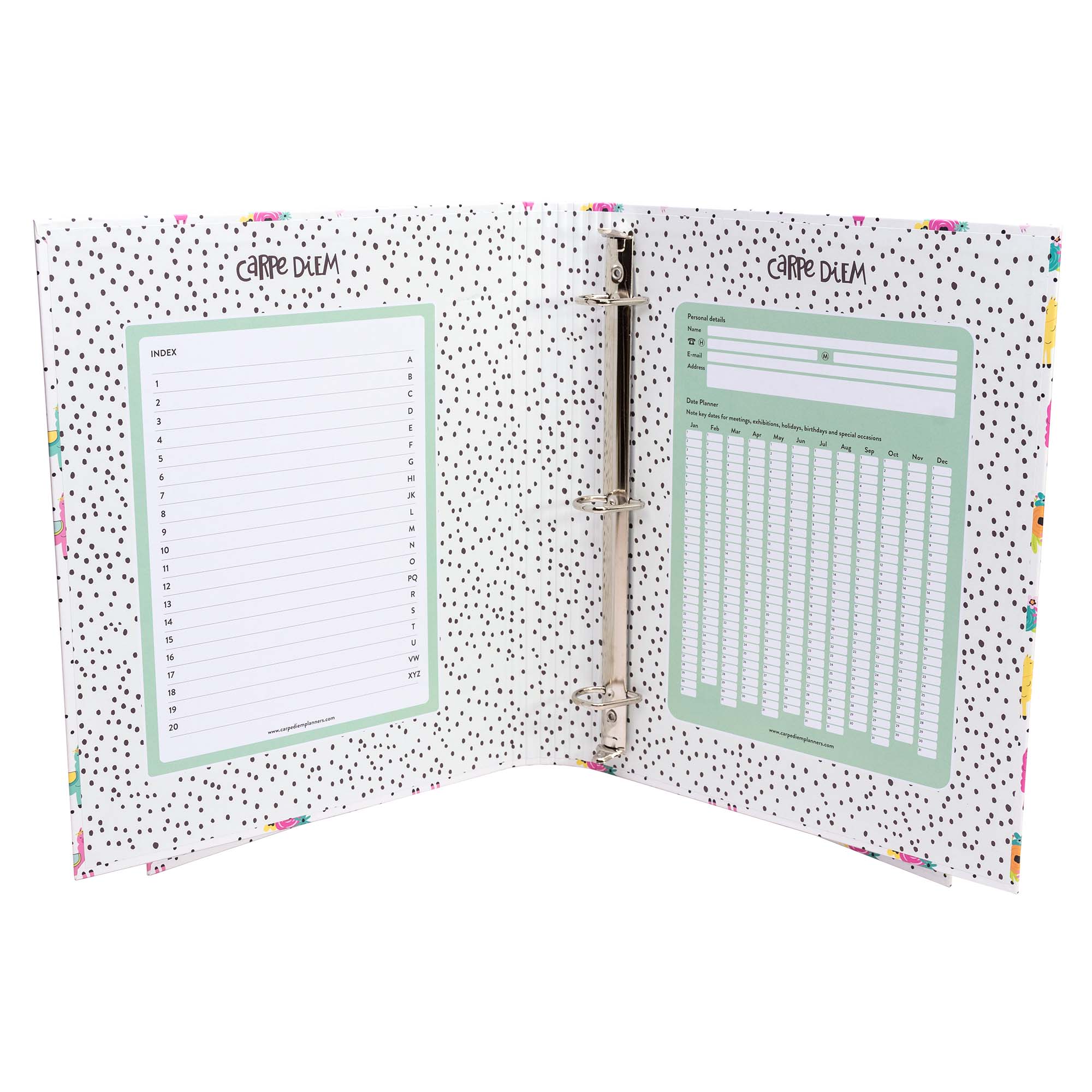 Carpe Diem Preloaded Rollbound Llama Binder - Image 4