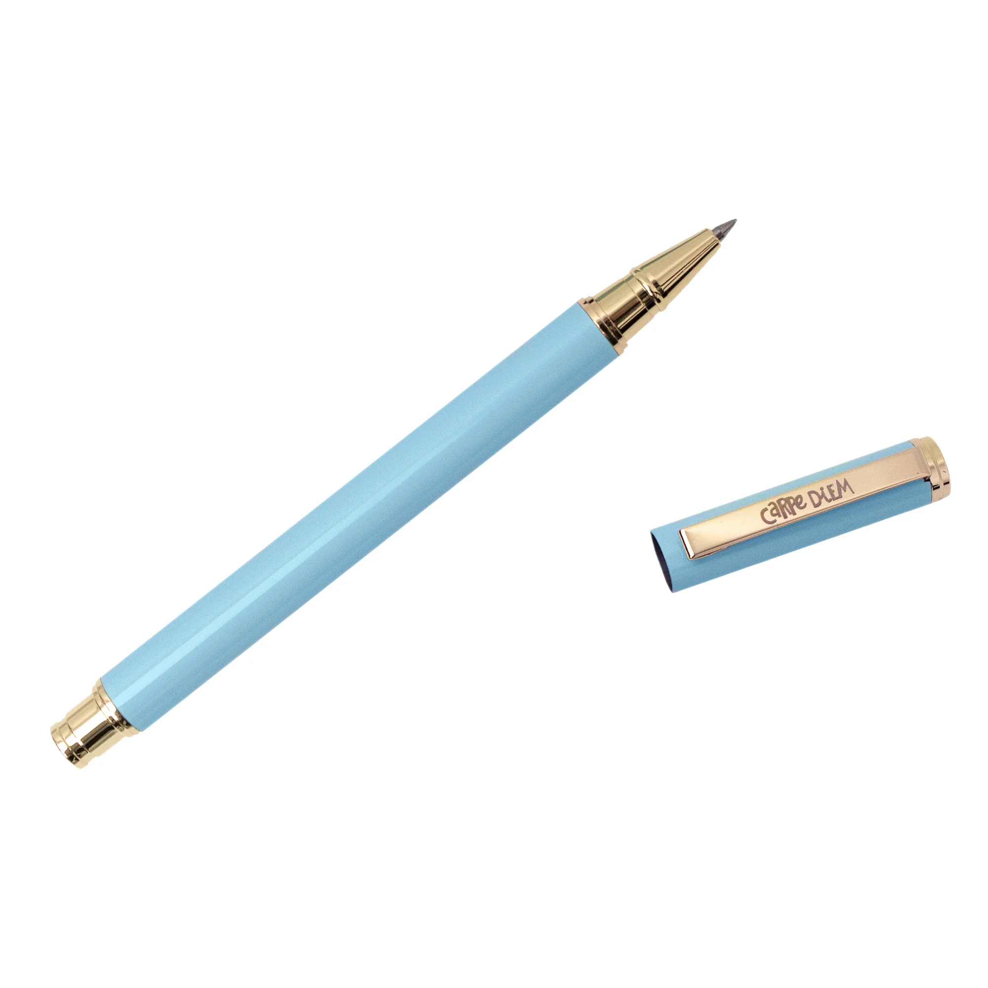 Sky Blue Metal Gel Pen - Image 3