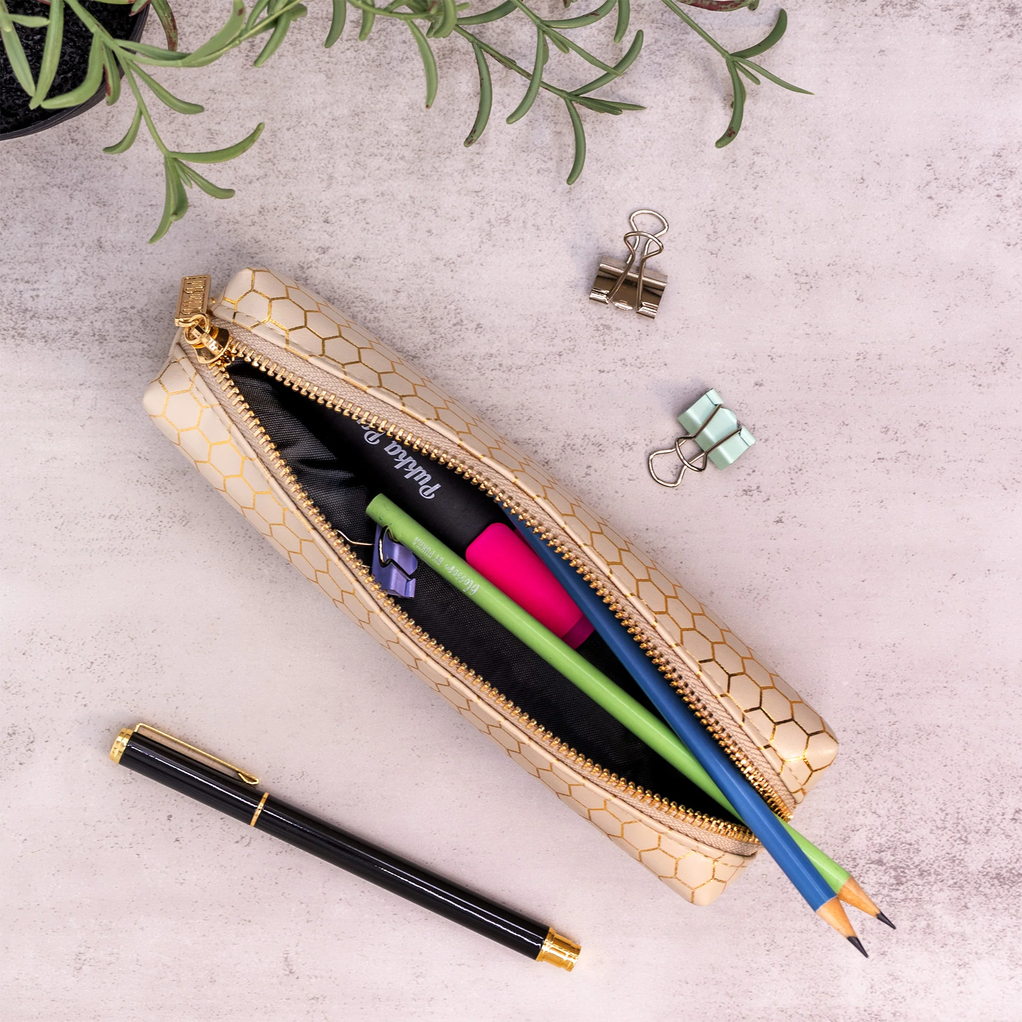Haze Slim Pencil Case in Taupe - Image 5