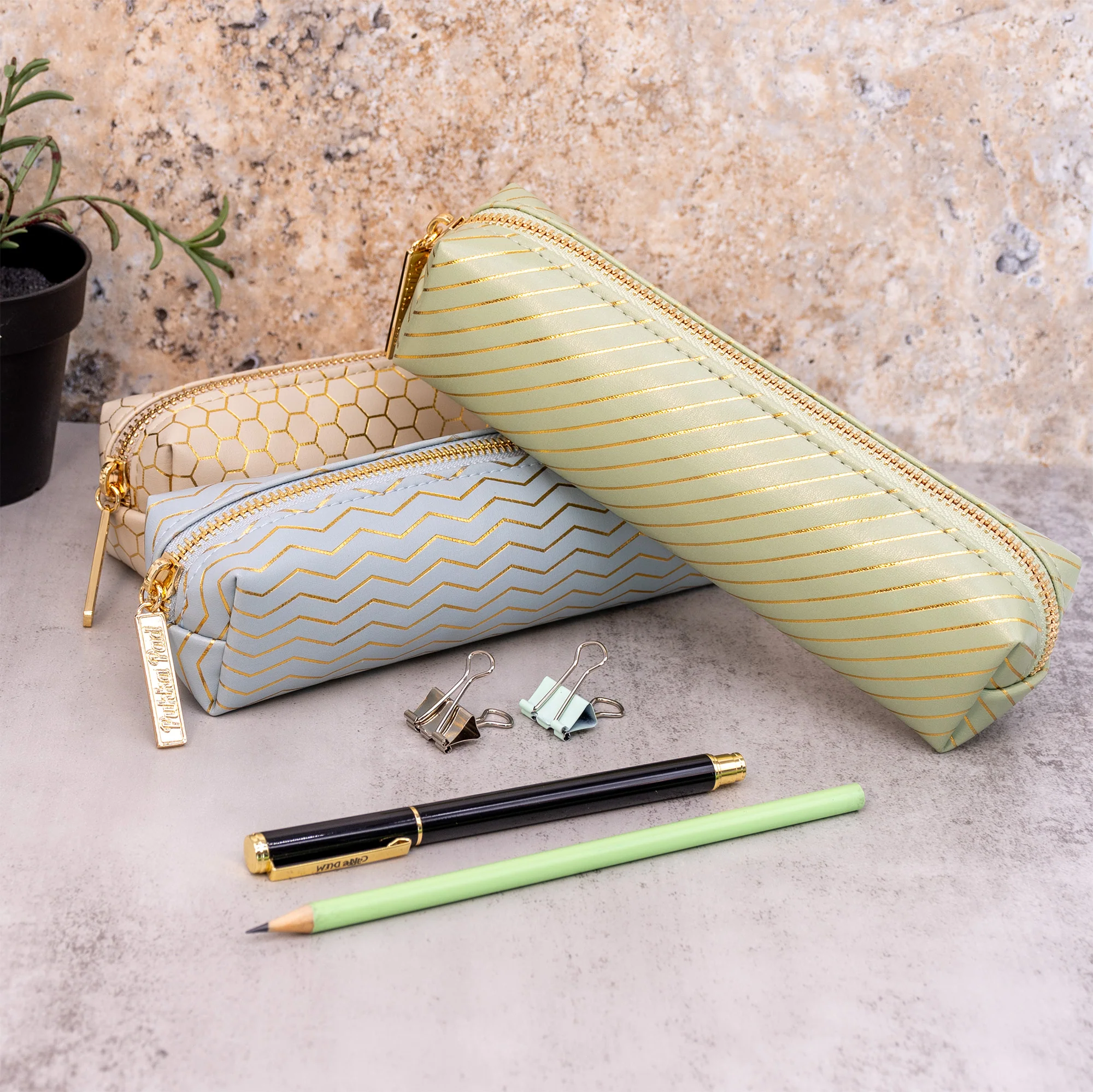 Haze Slim Pencil Case in Taupe - Image 6