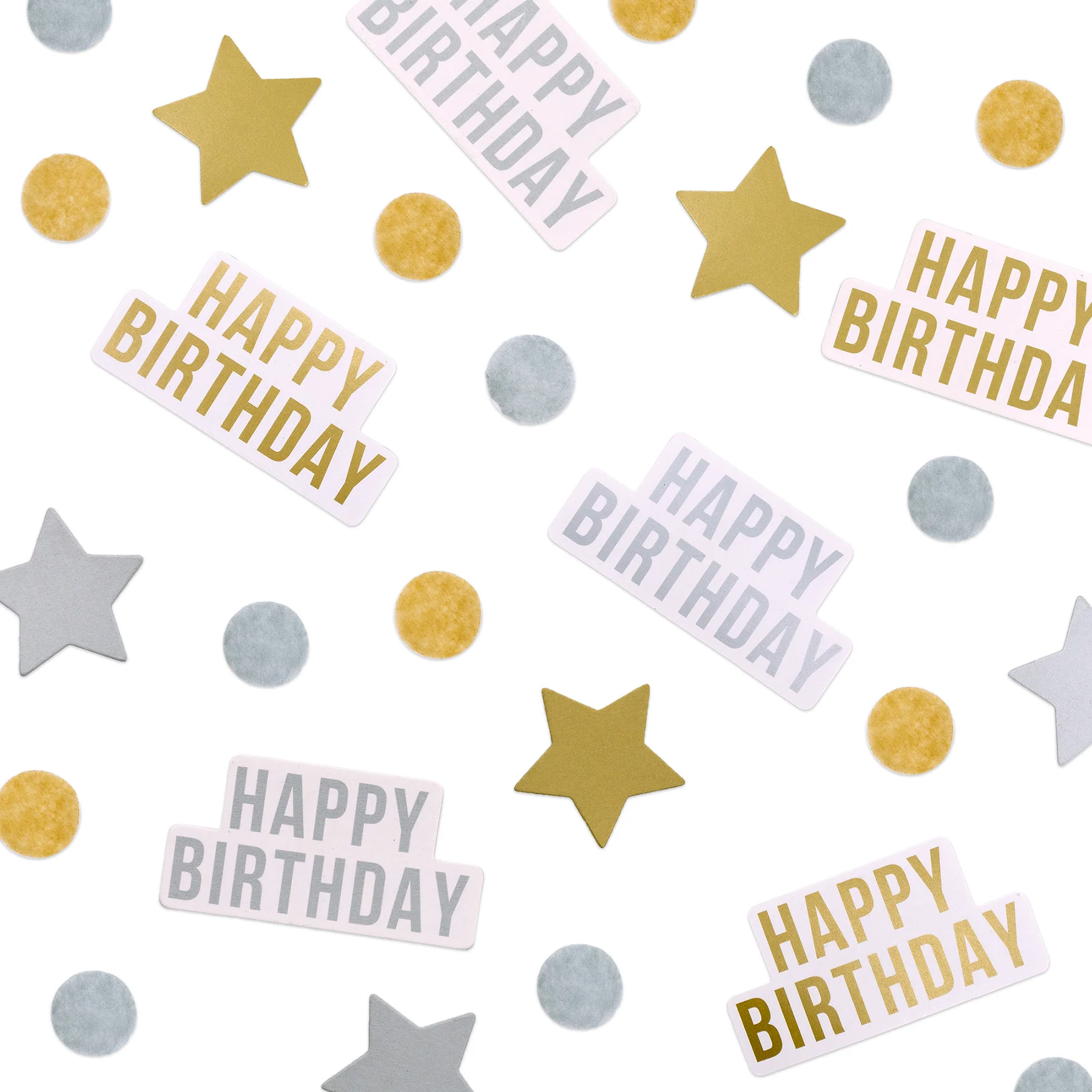 Pukka Party Metallic Birthday Confetti, Pack 3 - Image 3