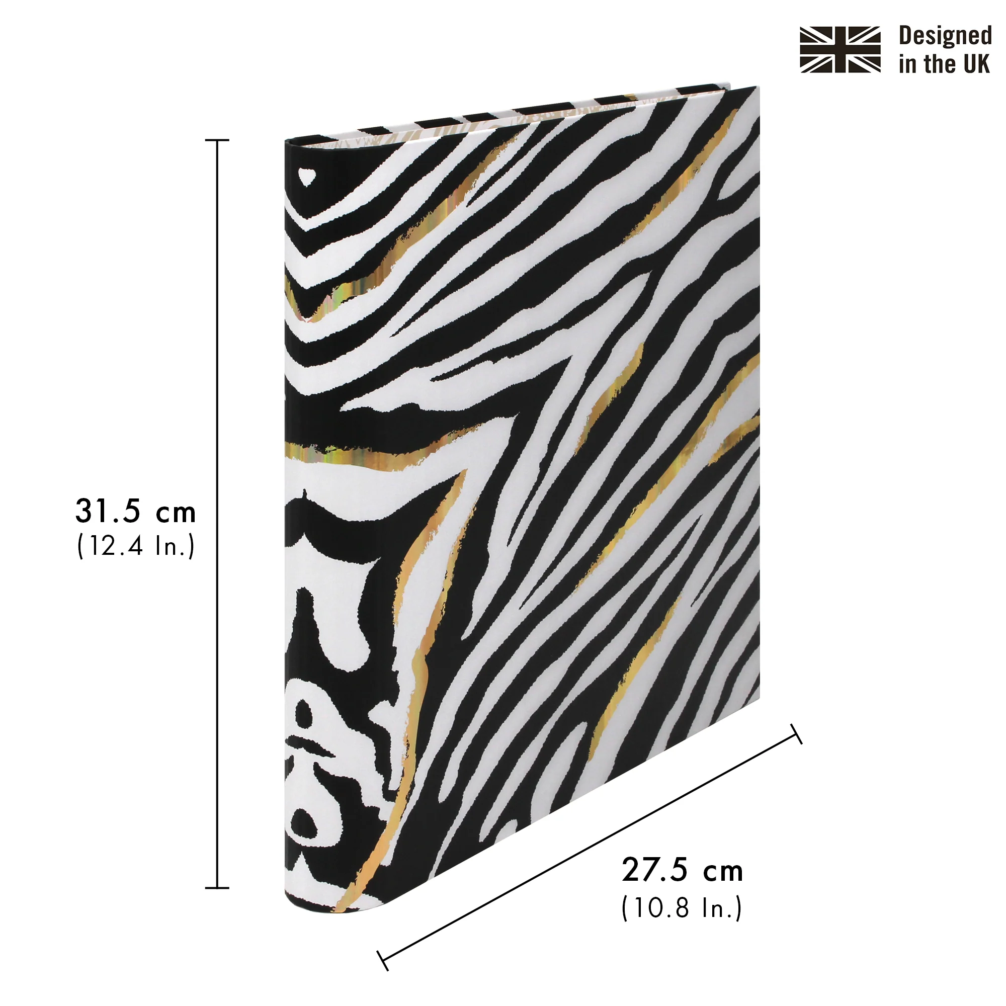 Wild Zebra Print Rollbound Binder Preloaded 3-Ring - Image 3