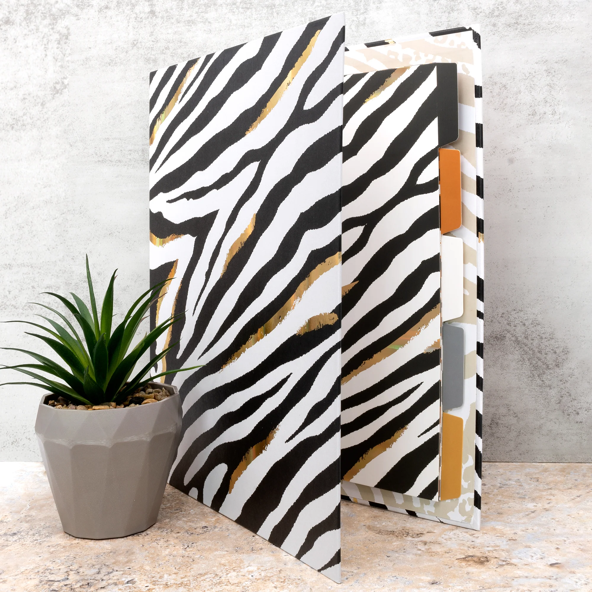 Wild Zebra Print Rollbound Binder Preloaded 3-Ring - Image 6