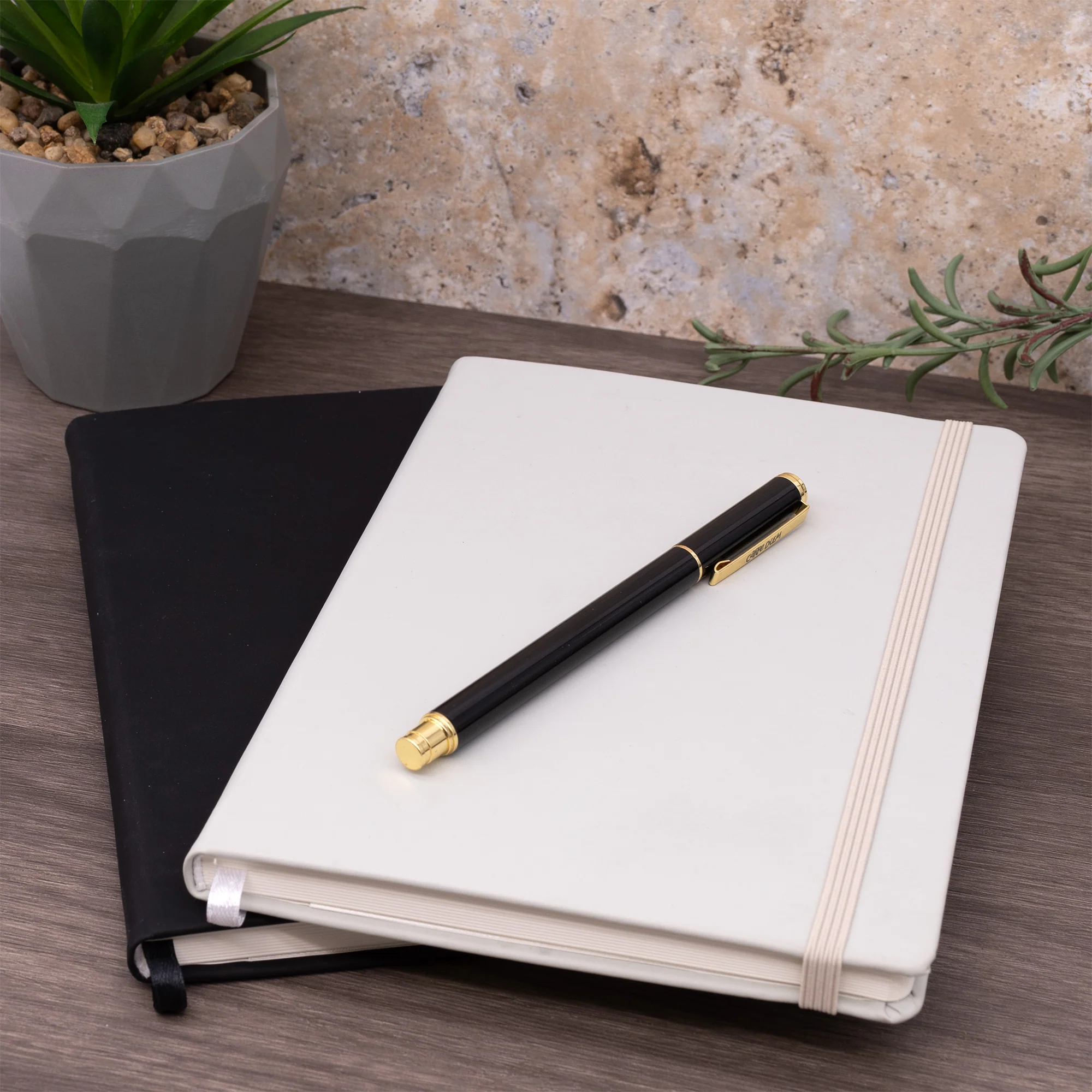 Soft Cover A5 Notebook College Ruled in Black - Image 6