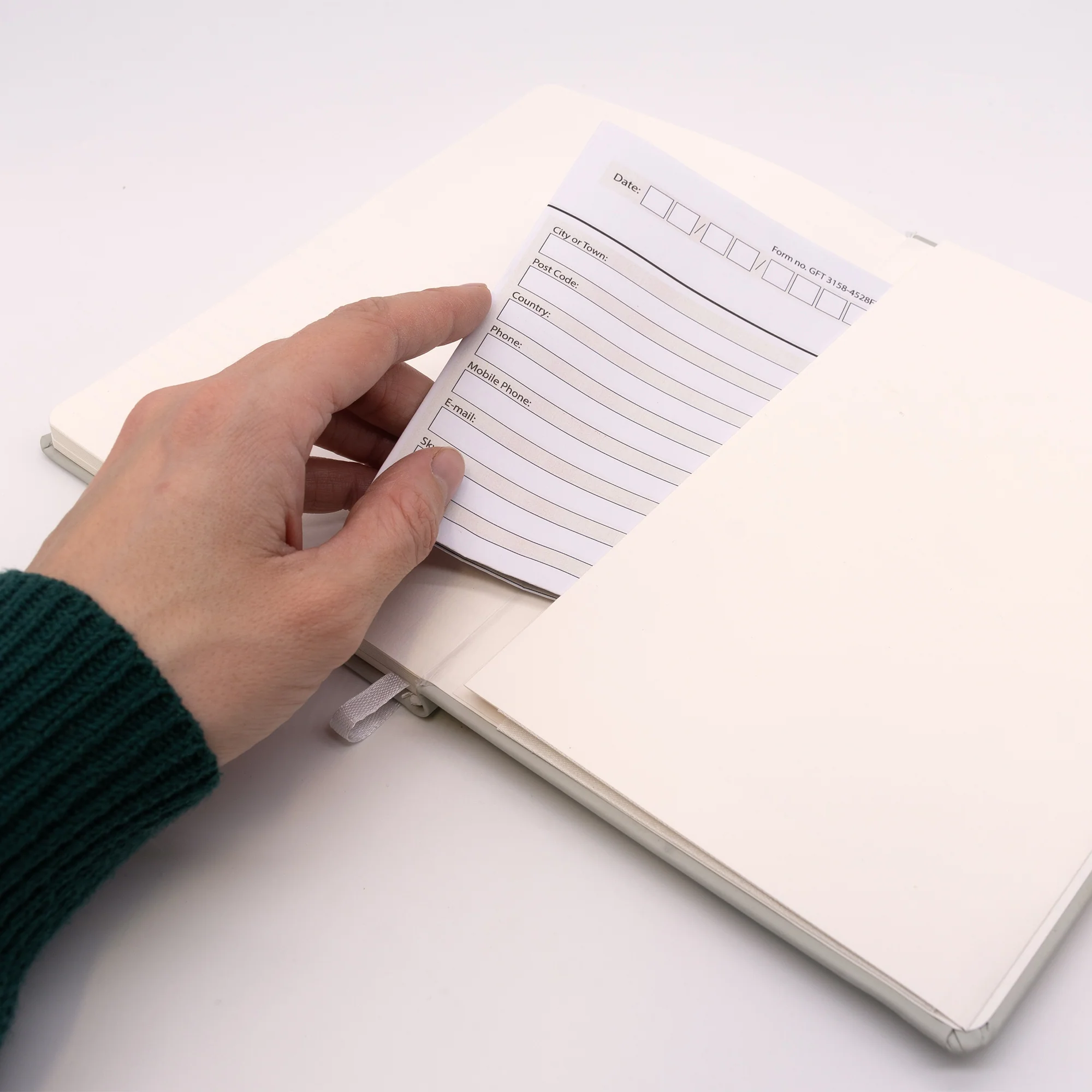 Soft Cover A5 Notebook College Ruled in Pebble - Image 5